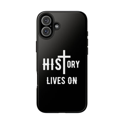 HIStory Lives On, Phone Cases - black & white
