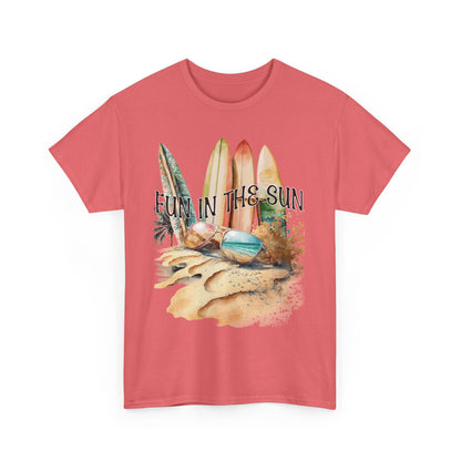 Fun in the Sun Unisex Heavy Cotton Tee, vacation, beach day, weekend getaway