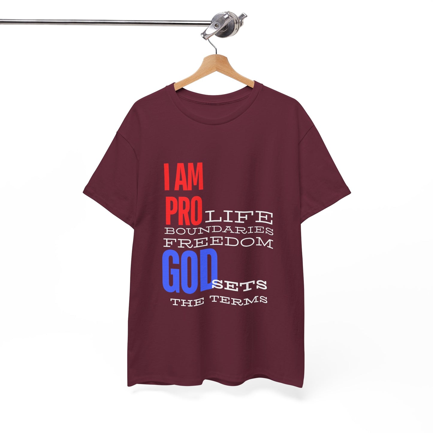 I AM PRO GOD, Unisex Heavy Cotton Tee, life, boundaries, freedom