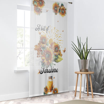 A Bit Of Sunshine Window Curtain, Sheer White