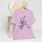 Flowers and Butterflies, Bella + Canvas T-shirt, spring, summer