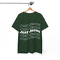 Just Jesus Unisex Heavy Cotton Tee; Christian gift, Witnessing, Faith gift