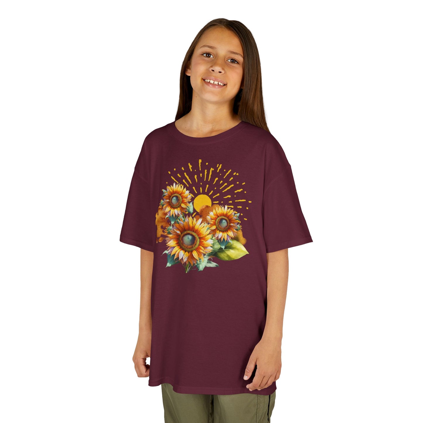 Sunflowers Kids Heavy Cotton™ Tee, spring, summer
