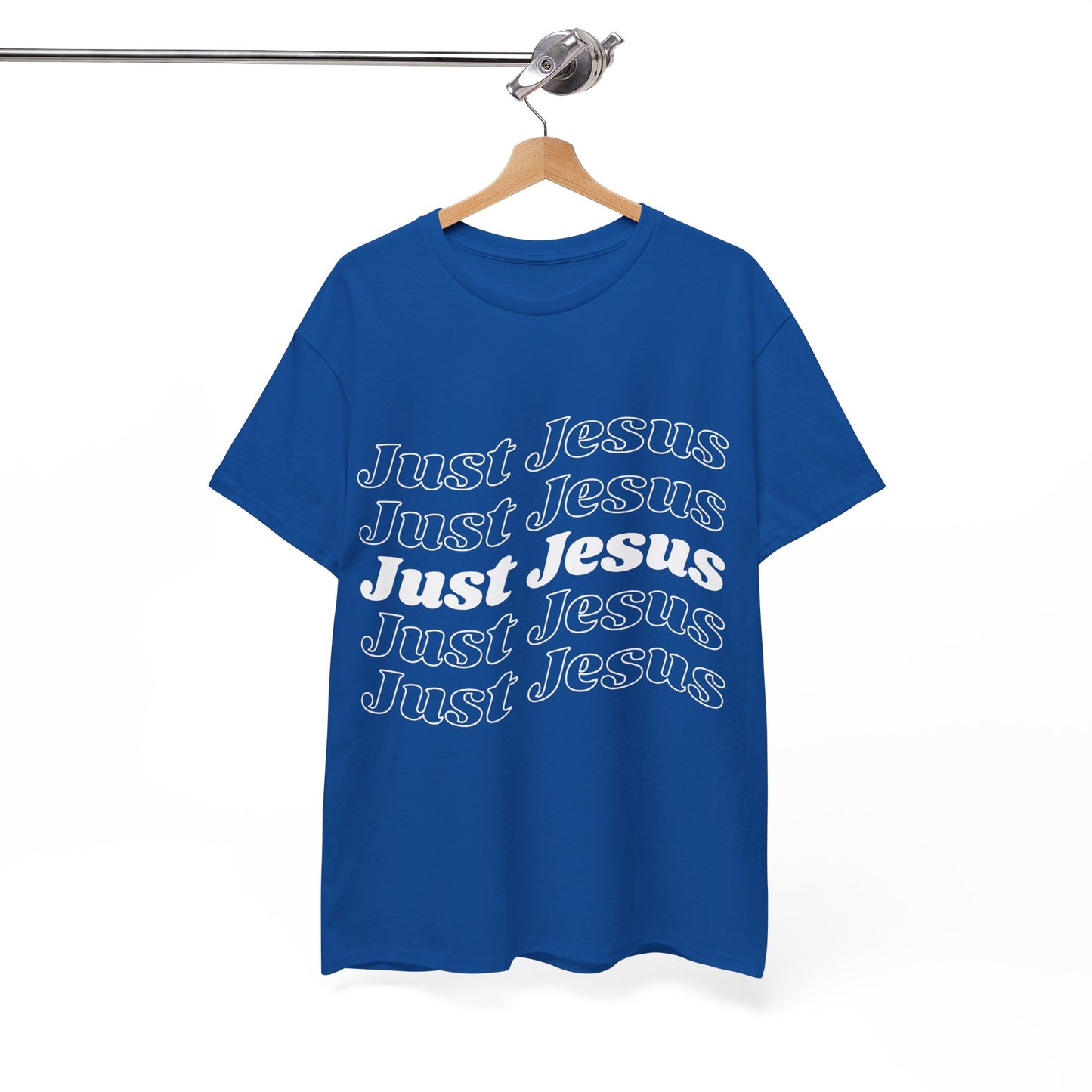 Just Jesus Unisex Heavy Cotton Tee; Christian gift, Witnessing, Faith gift