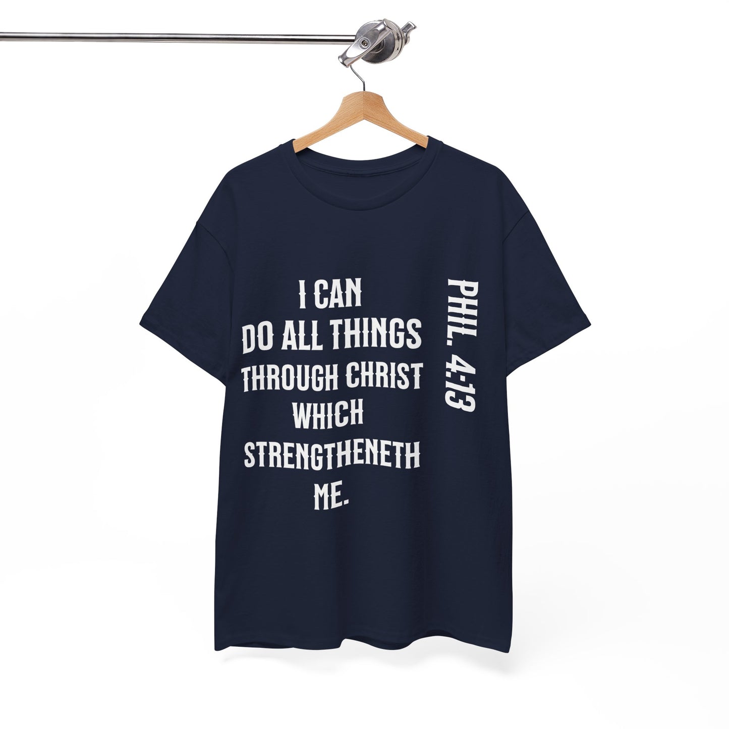 All things through Christ, Unisex Heavy Cotton Tee, Philippians 4:13