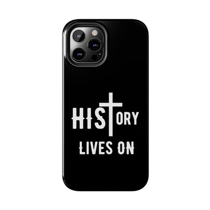 HIStory Lives On, Phone Cases - black & white