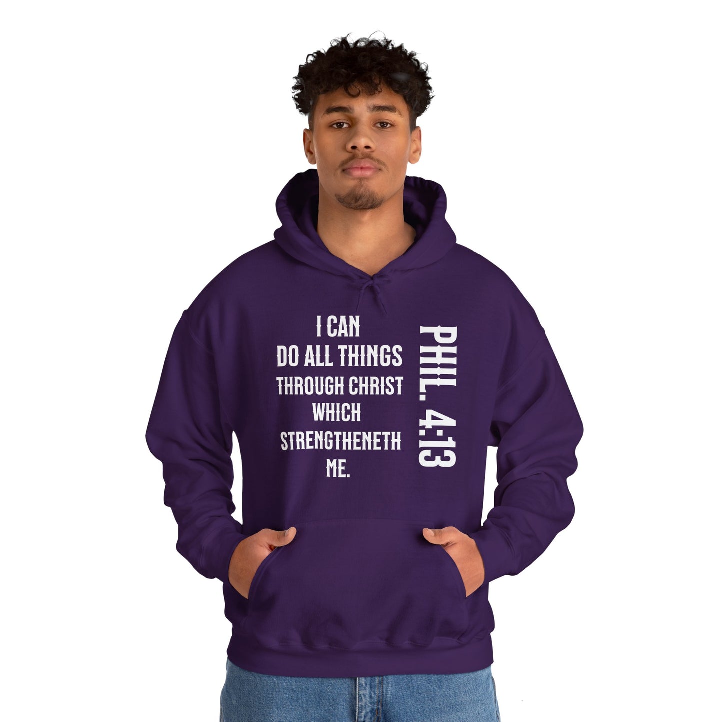 All Things Through Christ Philippians 4:13 Unisex Heavy Blend™ Hooded Sweatshirt