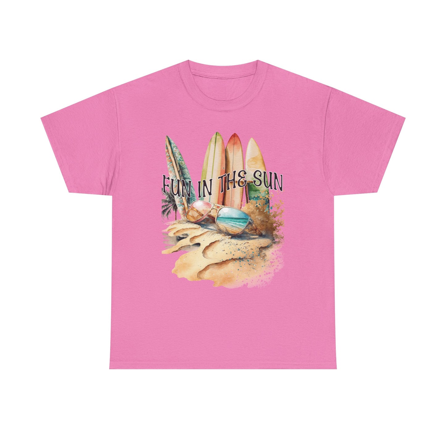 Fun in the Sun Unisex Heavy Cotton Tee, vacation, beach day, weekend getaway