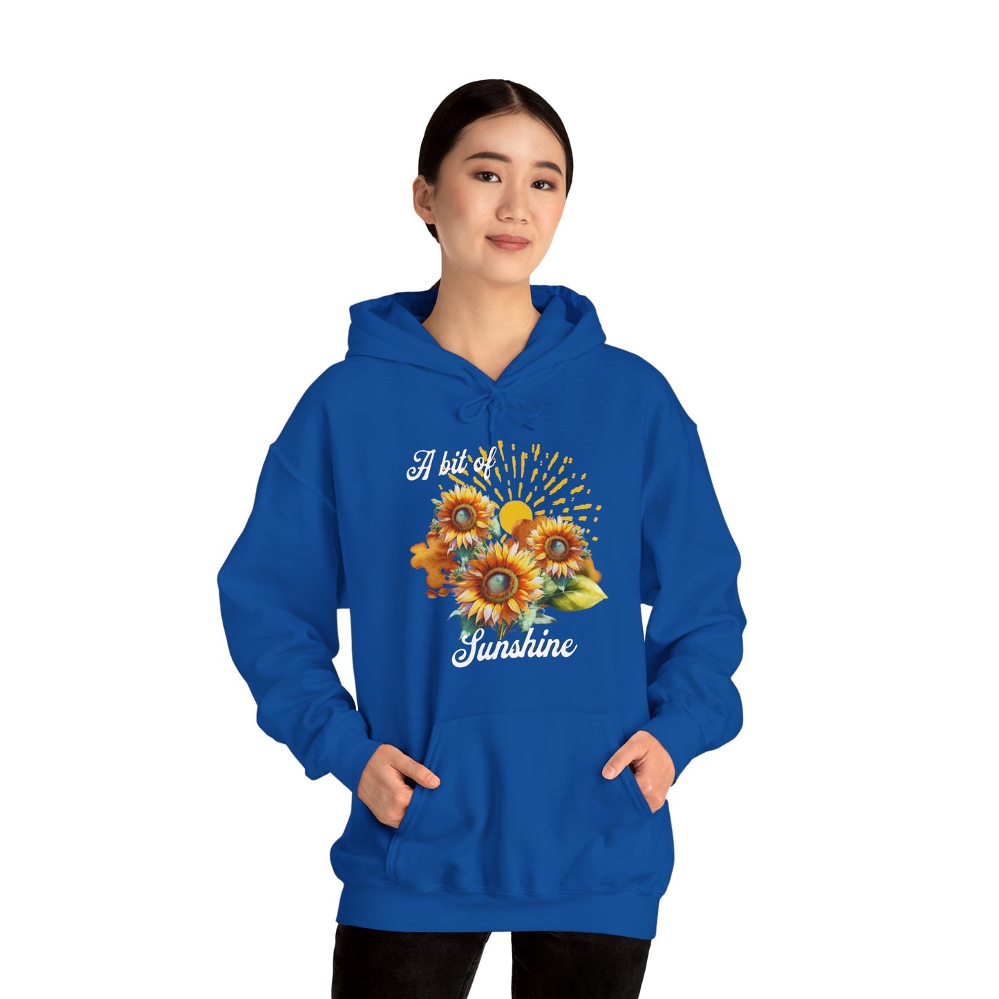 A Bit Of Sunshine hoodie with sunflowers, gift for her