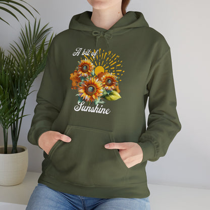 A Bit Of Sunshine hoodie with sunflowers, gift for her