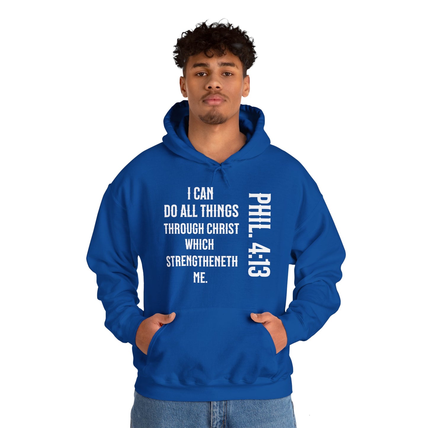 All Things Through Christ Philippians 4:13 Unisex Heavy Blend™ Hooded Sweatshirt