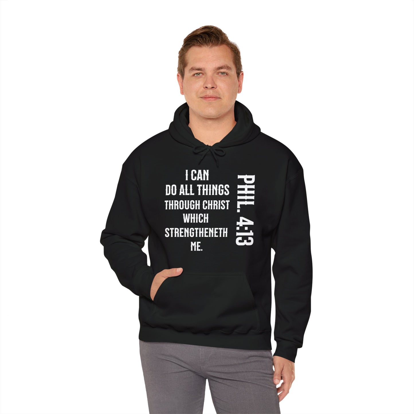 All Things Through Christ Philippians 4:13 Unisex Heavy Blend™ Hooded Sweatshirt