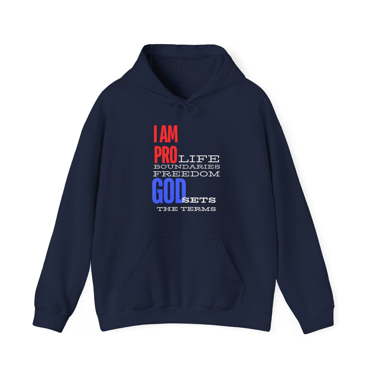 I AM PRO GOD, Unisex Heavy Blend™ Hooded Sweatshirt, life, boundaries, freedom