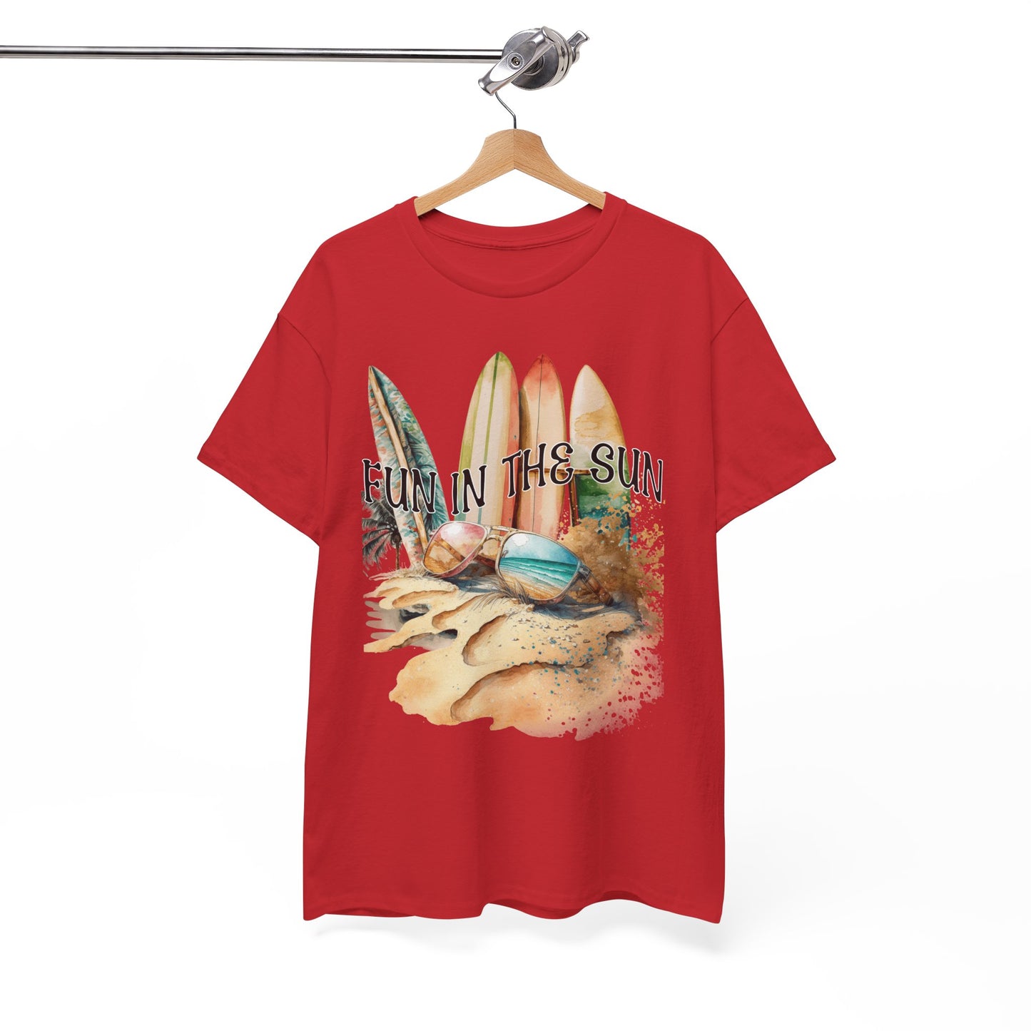 Fun in the Sun Unisex Heavy Cotton Tee, vacation, beach day, weekend getaway