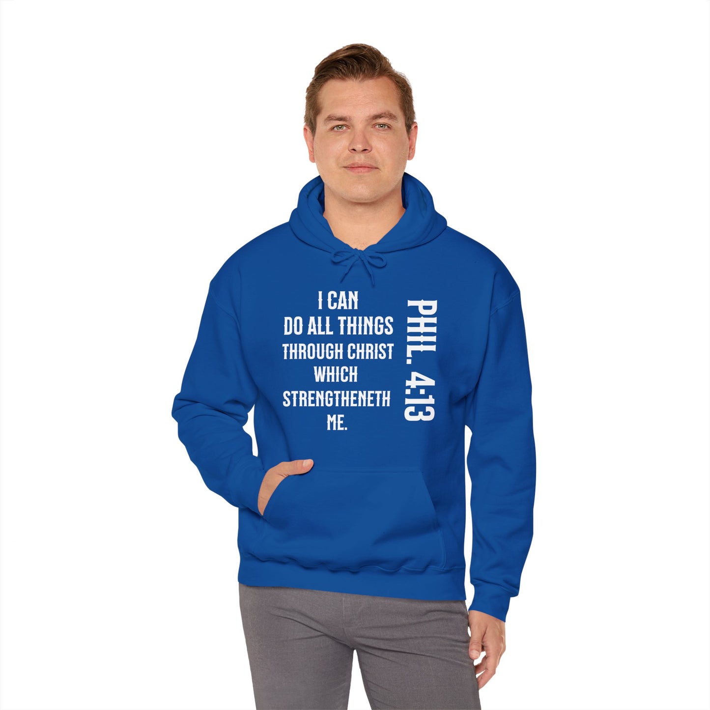 All Things Through Christ Philippians 4:13 Unisex Heavy Blend™ Hooded Sweatshirt