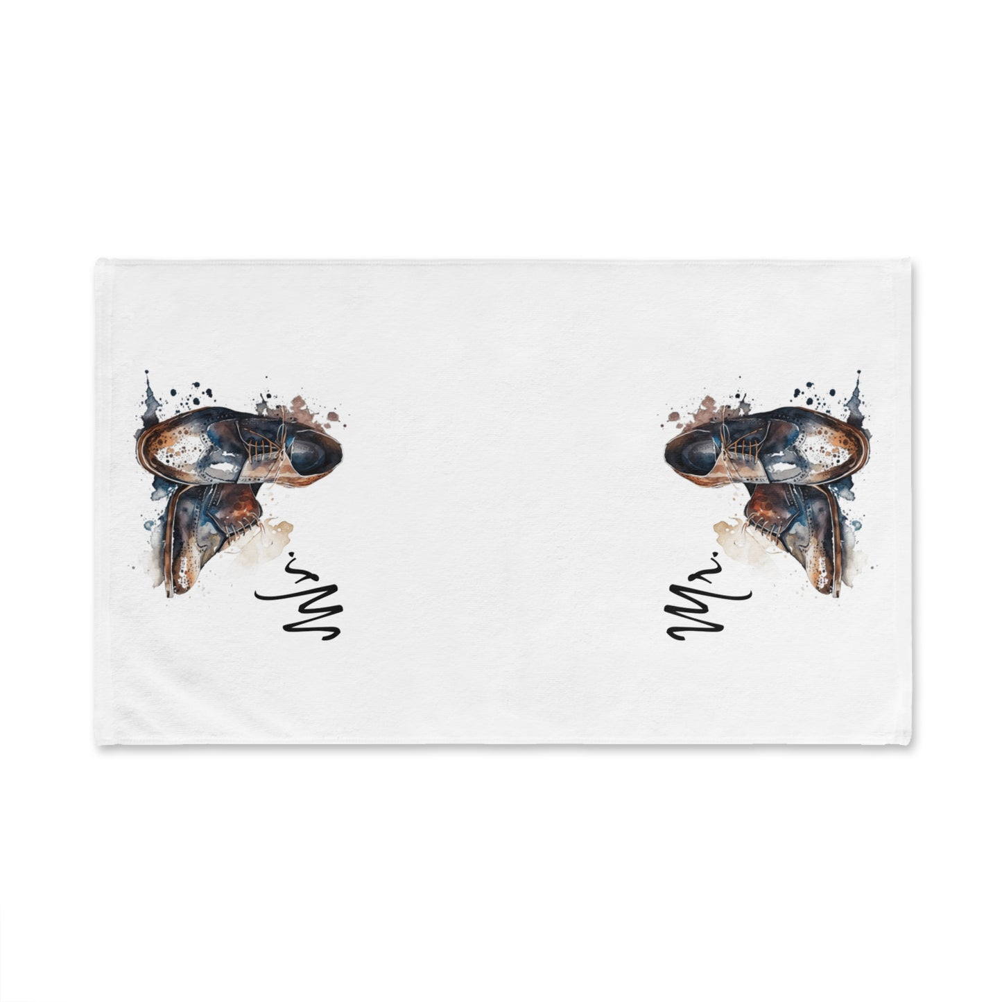Mr. Hand Towel; new couple, vintage housewarming gift, wedding, shoes