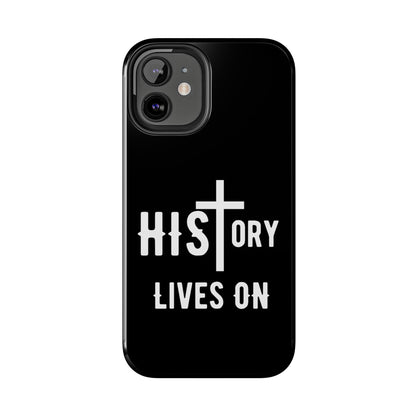 HIStory Lives On, Phone Cases - black & white