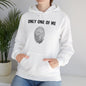 Unisex Hooded Sweatshirt, Only One of Me with scripture, Psalm 139:14 on back