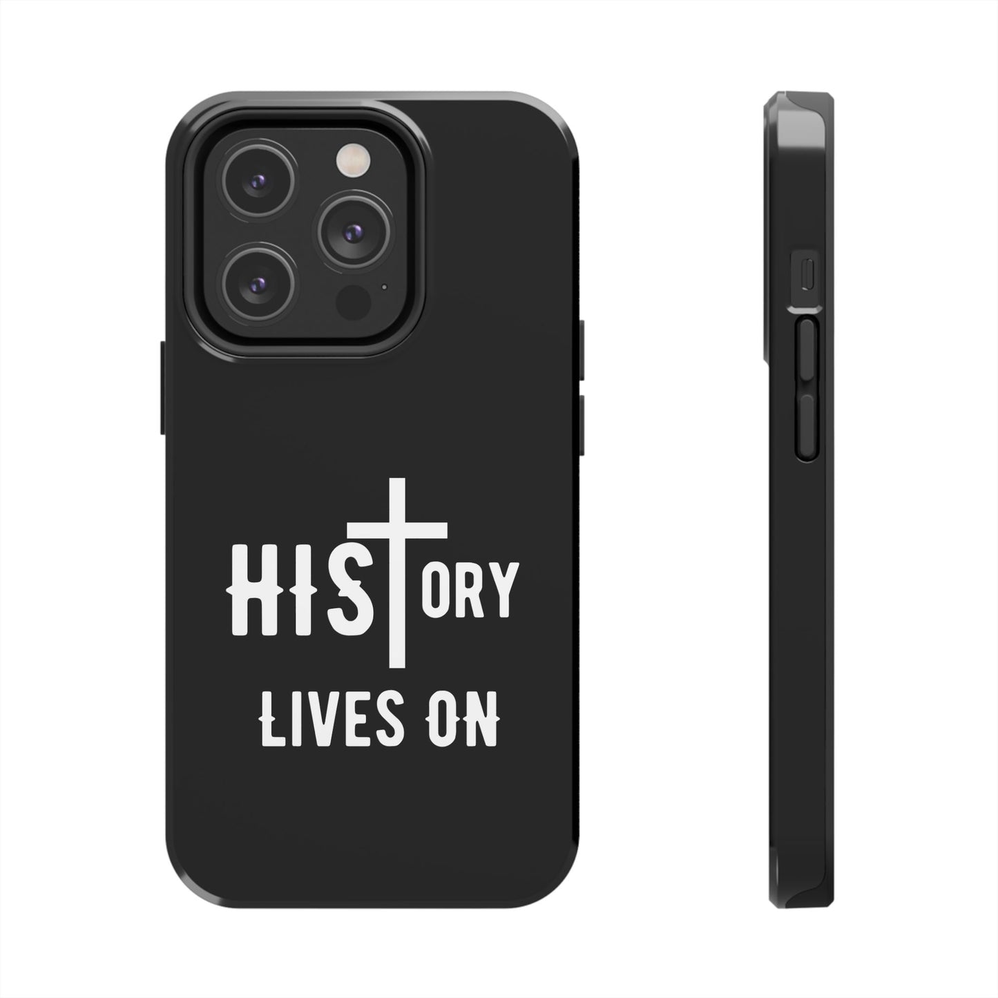 HIStory Lives On, Phone Cases - black & white