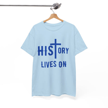 HIStory Lives On Unisex Heavy Cotton Tee, resurrection, cross, easter