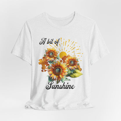 A Bit Of Sunshine Sunflower T-shirt, Bella + Canvas, spring, summer