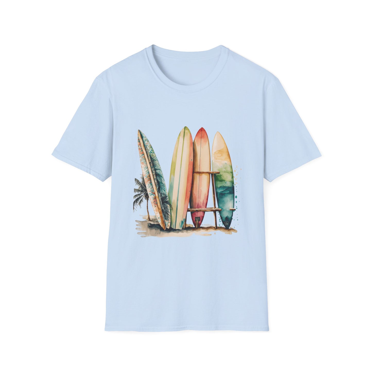 Surfing Vibes Unisex Softstyle T-Shirt - Beachy Graphic Tee