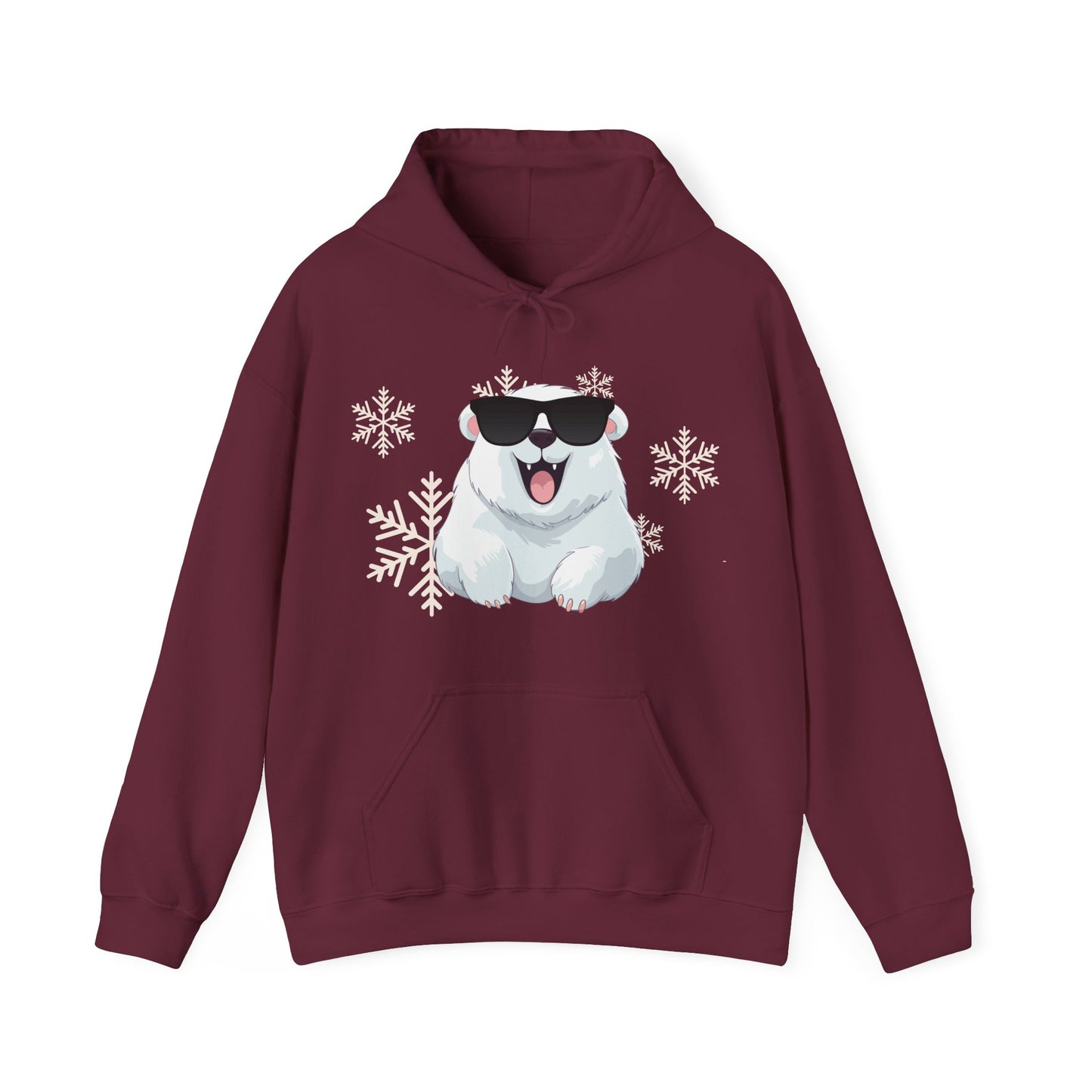 Polar Bear Unisex Heavy Blend™ Hooded Sweatshirt, fun, cool, Christmas