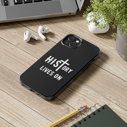 HIStory Lives On, Phone Cases - black & white