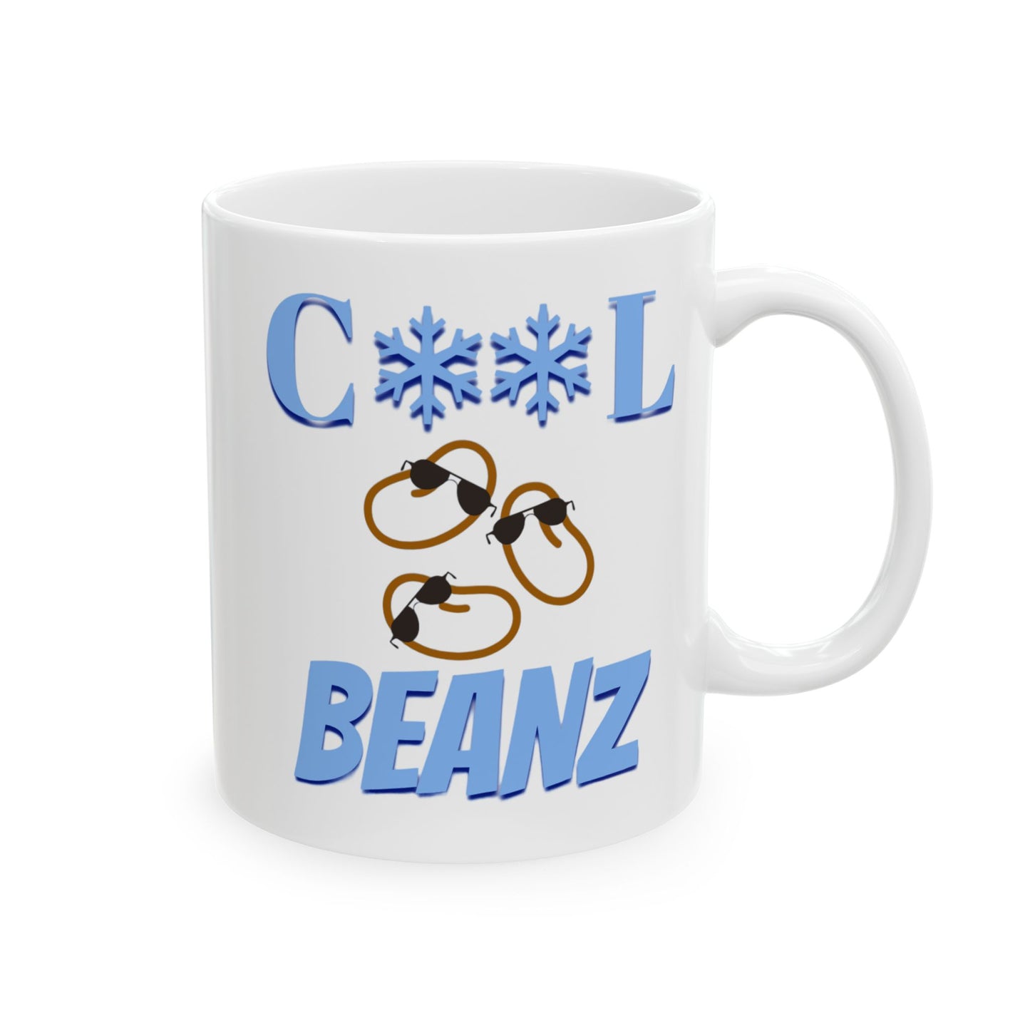 Cool Beanz coffee mug, fun, humorous gift, birthday - white