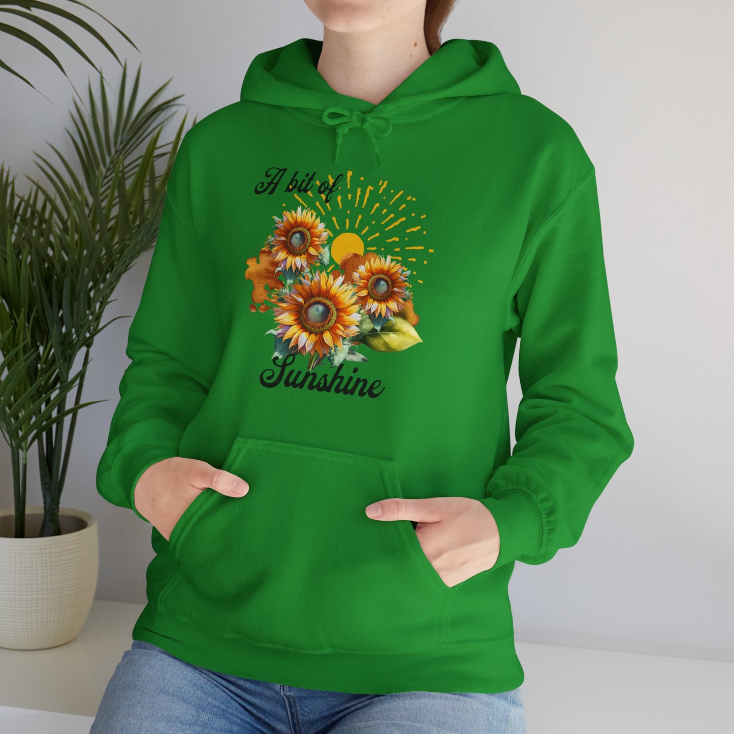 A Bit Of Sunshine hoodie with sunflowers, gift for her