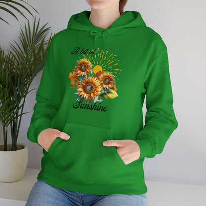 A Bit Of Sunshine hoodie with sunflowers, gift for her