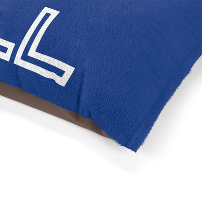 Chill with Polar Bear Pet Bed, Dark Blue