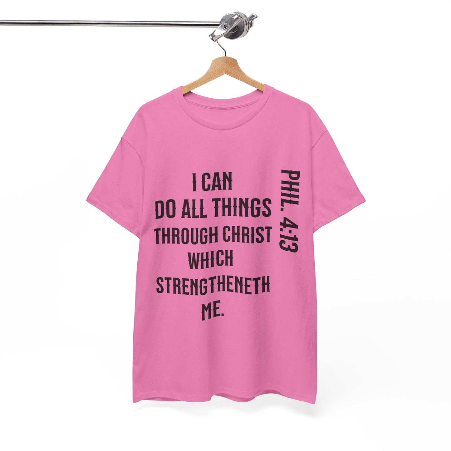 All things through Christ, Unisex Heavy Cotton Tee, Philippians 4:13