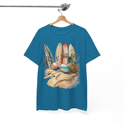 Fun in the Sun Unisex Heavy Cotton Tee, vacation, beach day, weekend getaway