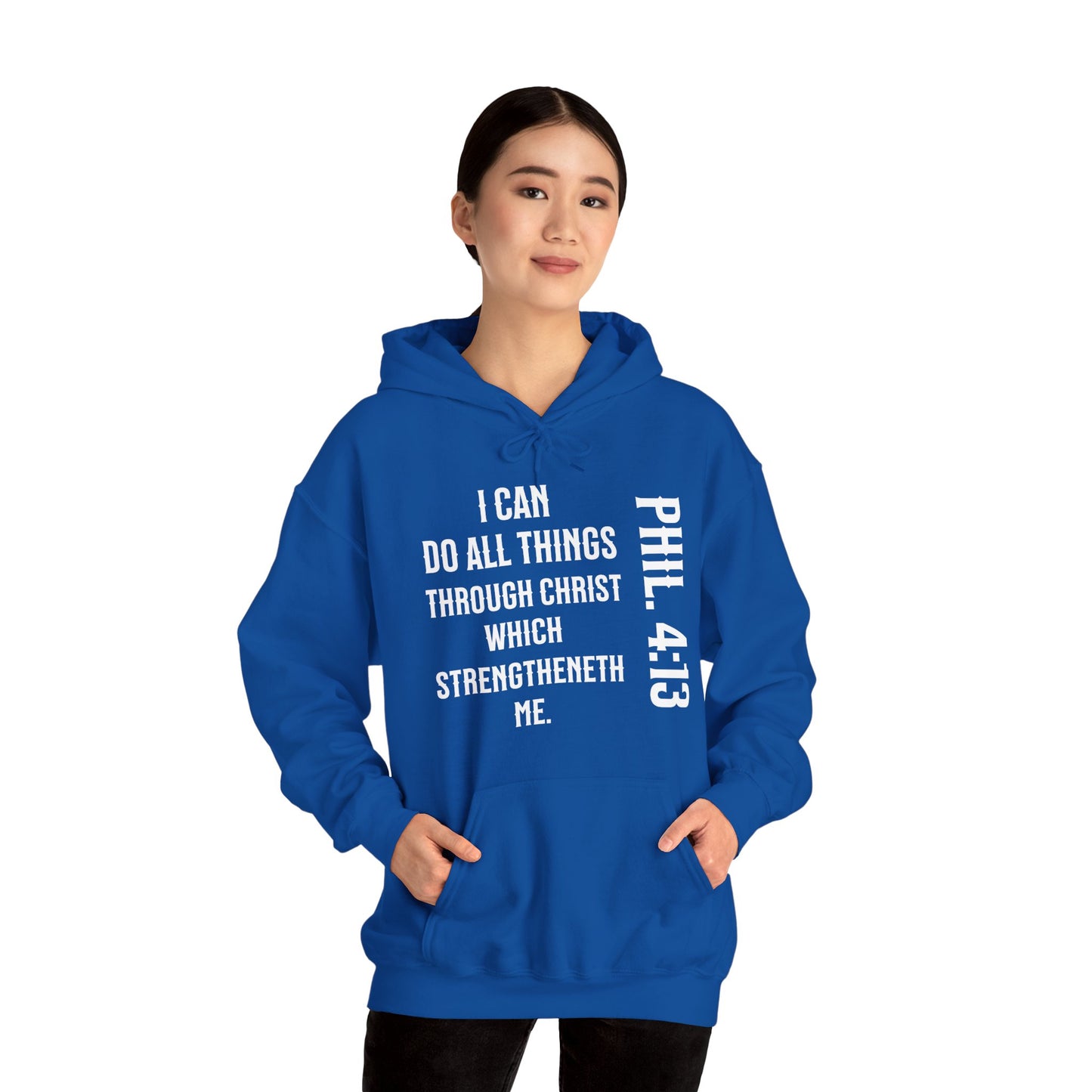 All Things Through Christ Philippians 4:13 Unisex Heavy Blend™ Hooded Sweatshirt