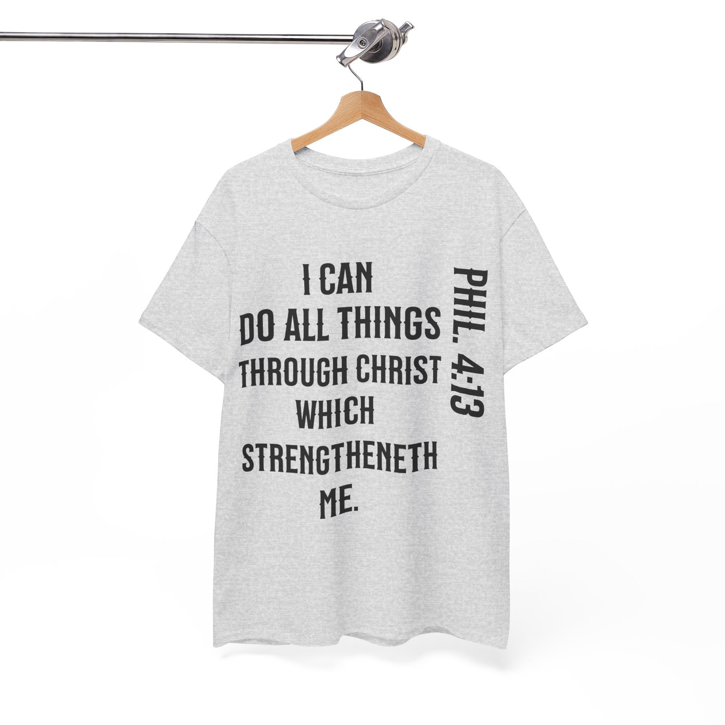 All things through Christ, Unisex Heavy Cotton Tee, Philippians 4:13