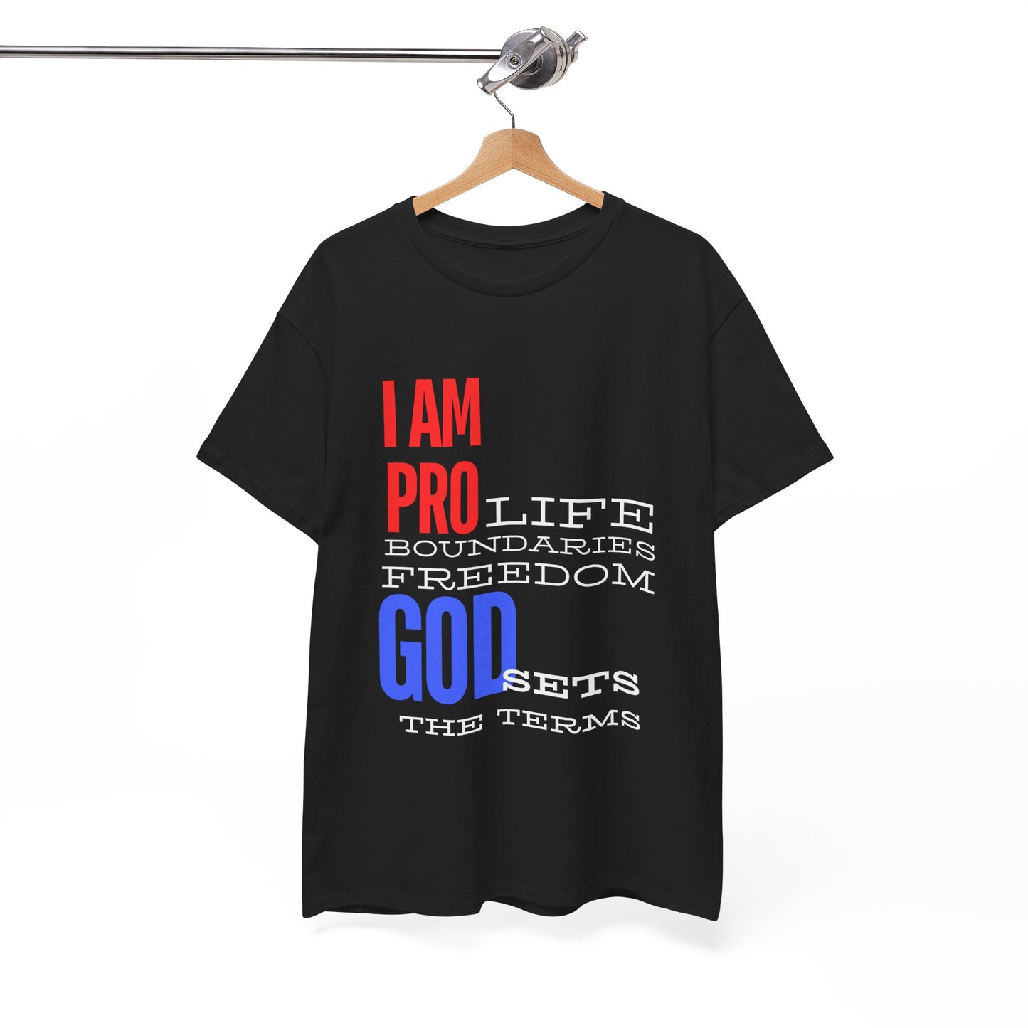 I AM PRO GOD, Unisex Heavy Cotton Tee, life, boundaries, freedom