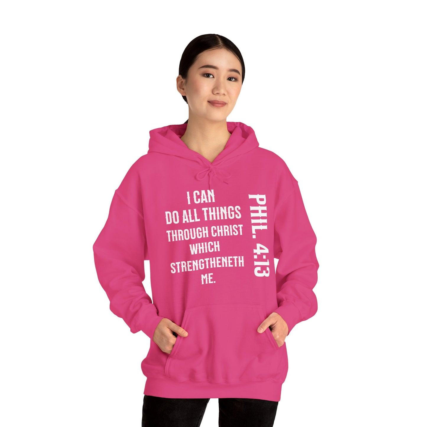 All Things Through Christ Philippians 4:13 Unisex Heavy Blend™ Hooded Sweatshirt
