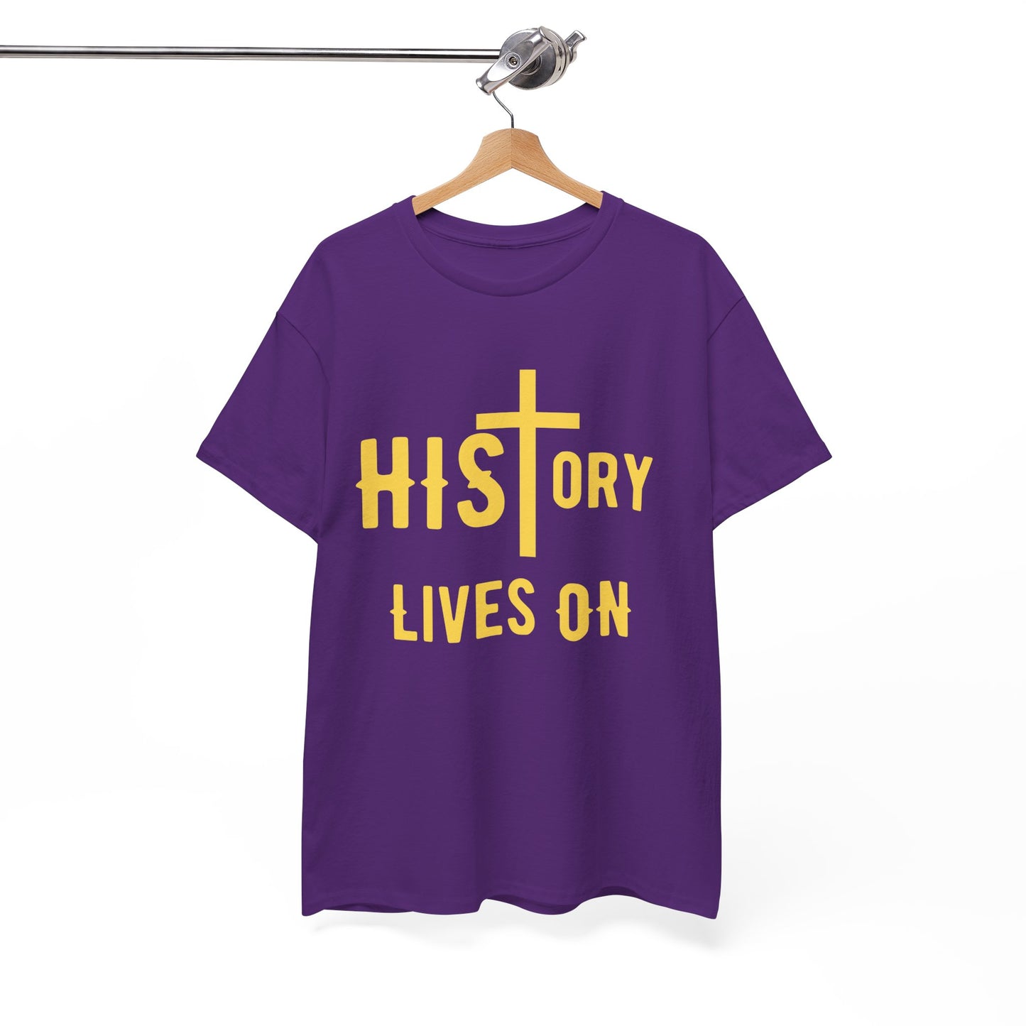 HIStory Lives On Unisex Heavy Cotton Tee, resurrection, cross, easter
