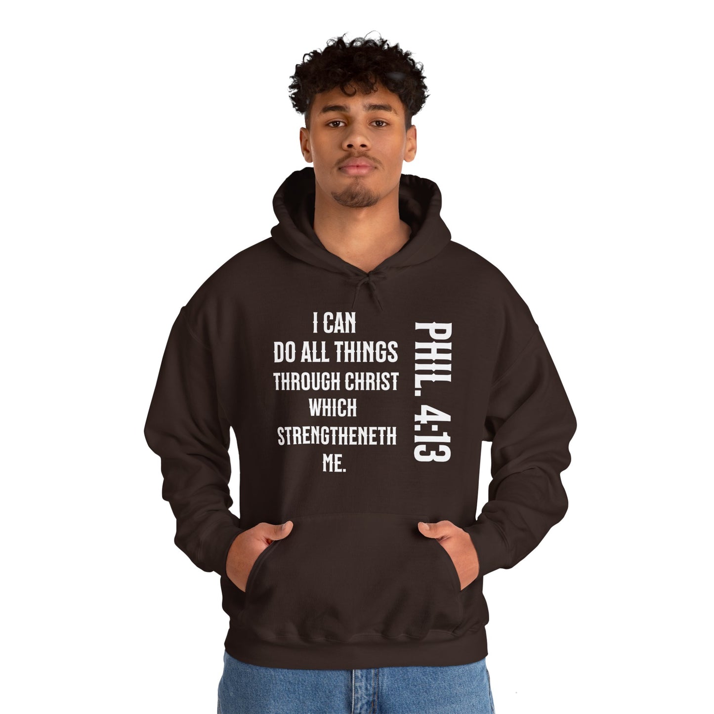 All Things Through Christ Philippians 4:13 Unisex Heavy Blend™ Hooded Sweatshirt