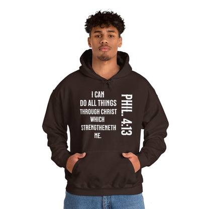 All Things Through Christ Philippians 4:13 Unisex Heavy Blend™ Hooded Sweatshirt