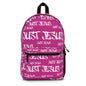 Just Jesus Backpack (pink), gift, sleepover, camping, day trips, school
