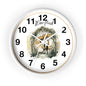 One Flesh Christian Wall Clock with rings, vintage design, wedding, new couple