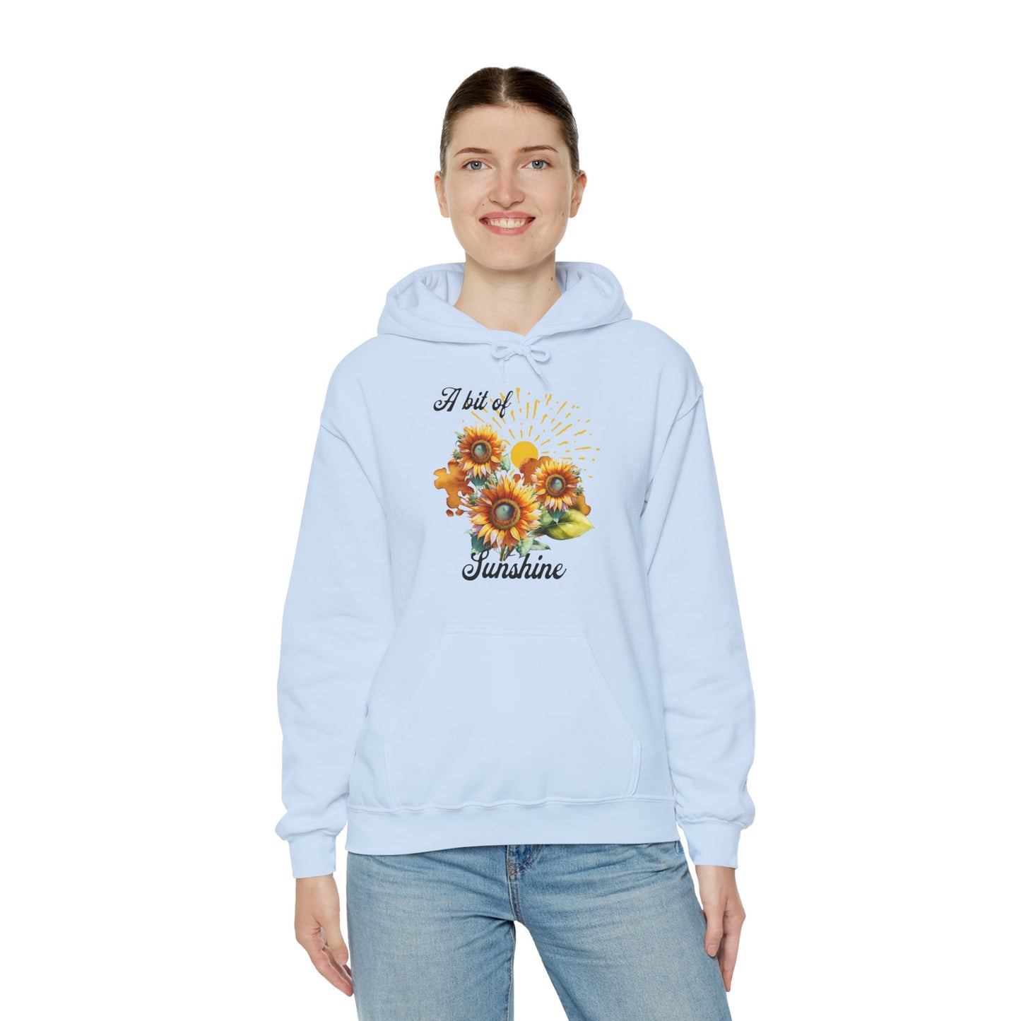 A Bit Of Sunshine hoodie with sunflowers, gift for her