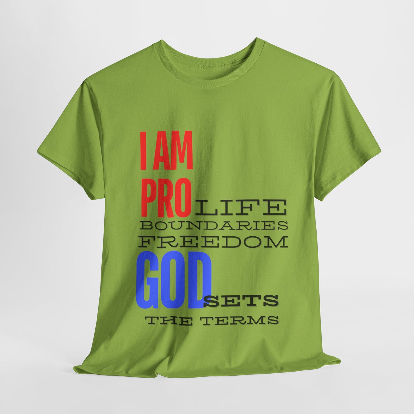 I AM PRO GOD, Unisex Heavy Cotton Tee, life, boundaries, freedom