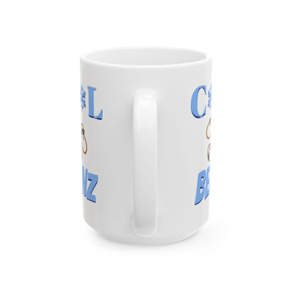 Cool Beanz coffee mug, fun, humorous gift, birthday - white