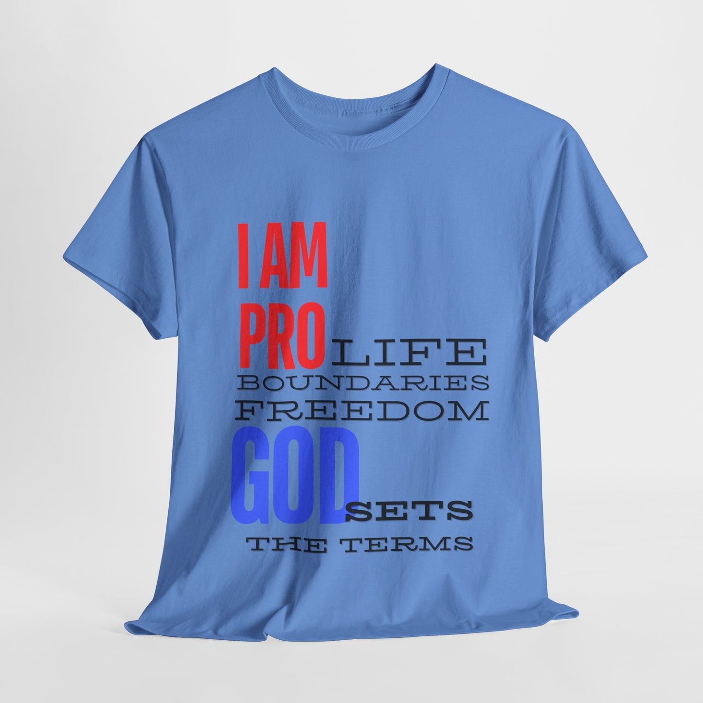 I AM PRO GOD, Unisex Heavy Cotton Tee, life, boundaries, freedom