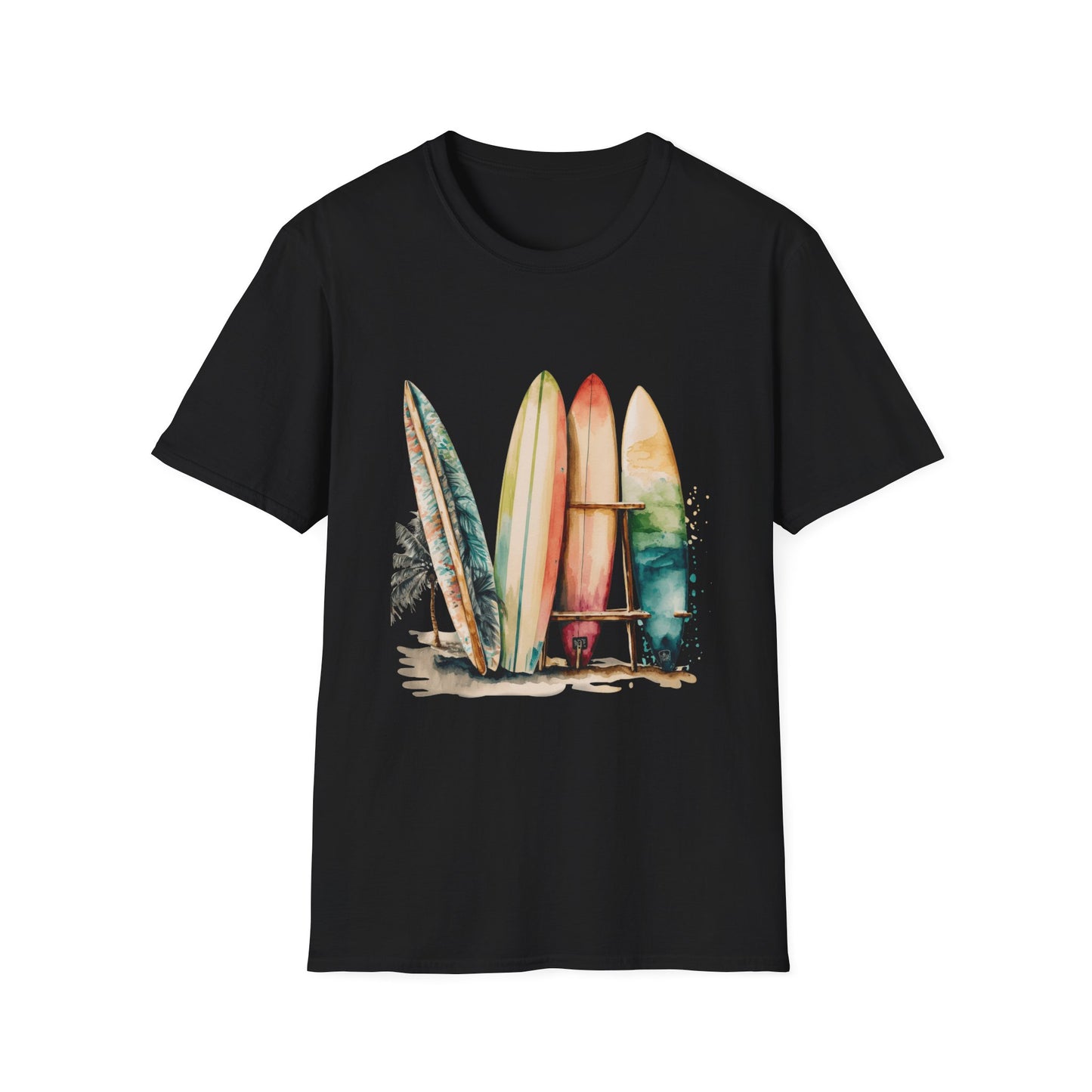 Surfing Vibes Unisex Softstyle T-Shirt - Beachy Graphic Tee