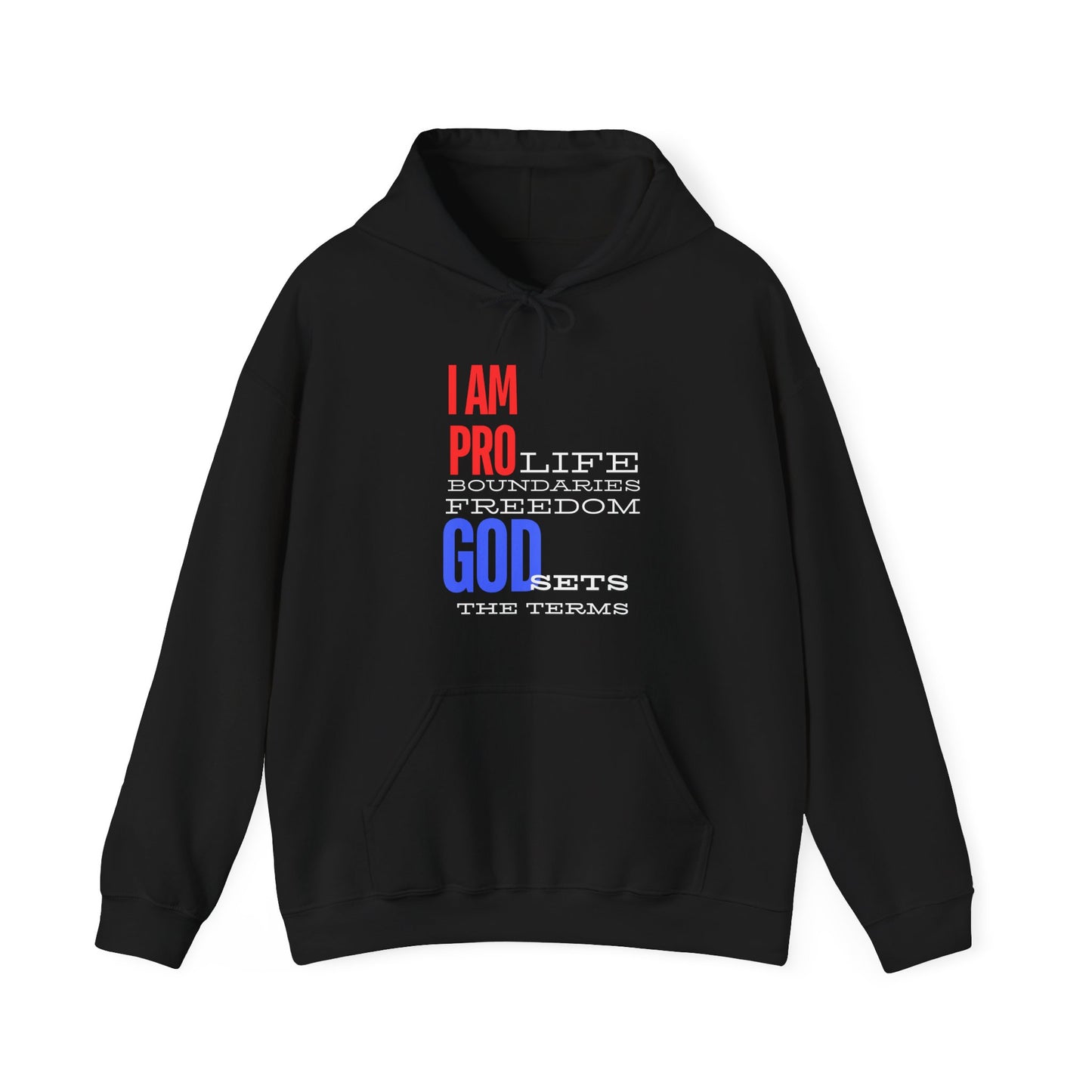 I AM PRO GOD, Unisex Heavy Blend™ Hooded Sweatshirt, life, boundaries, freedom