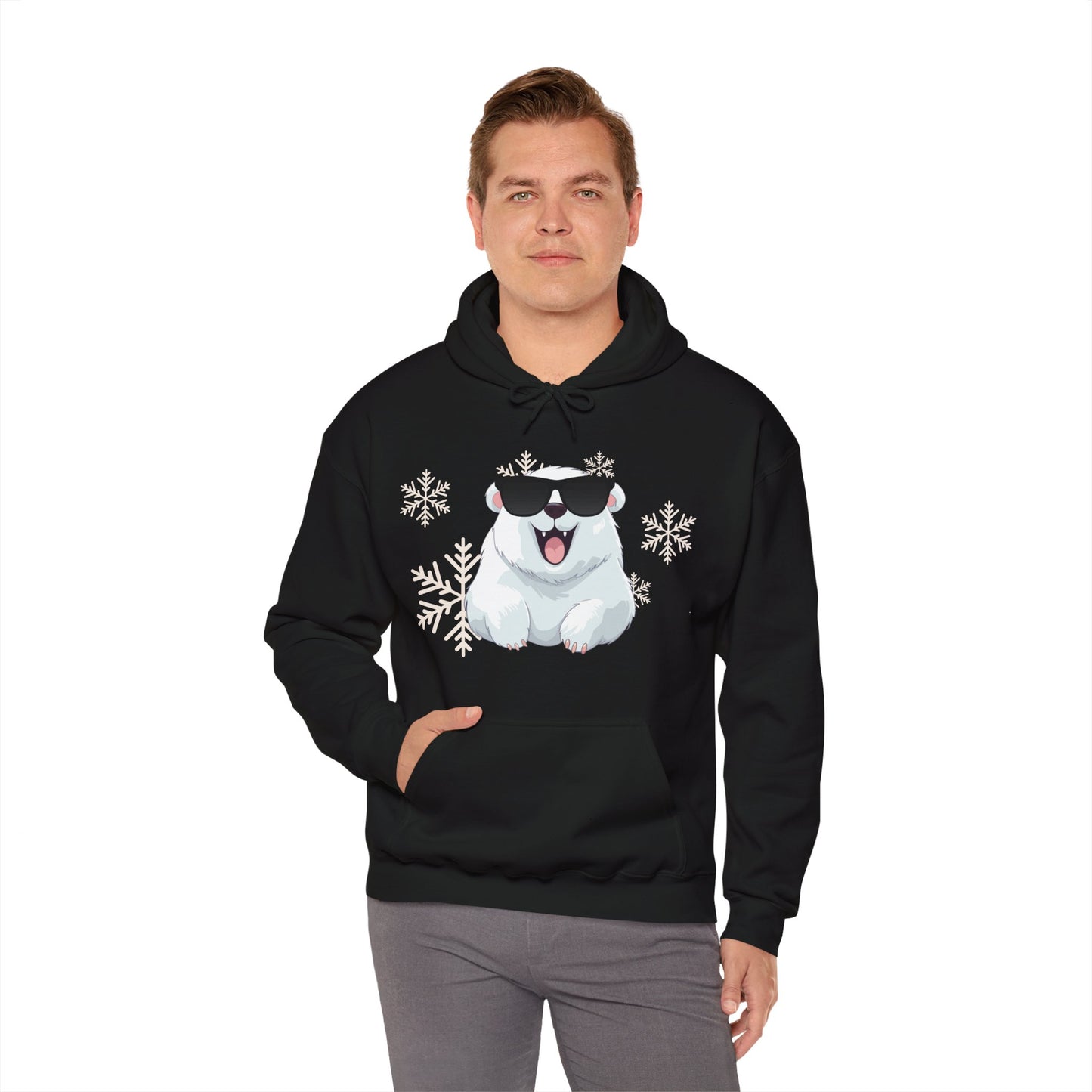 Polar Bear Unisex Heavy Blend™ Hooded Sweatshirt, fun, cool, Christmas